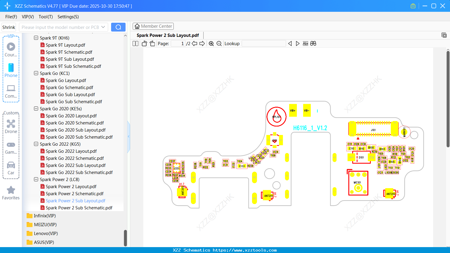 Tecno Spark Power 2 Sub Layout